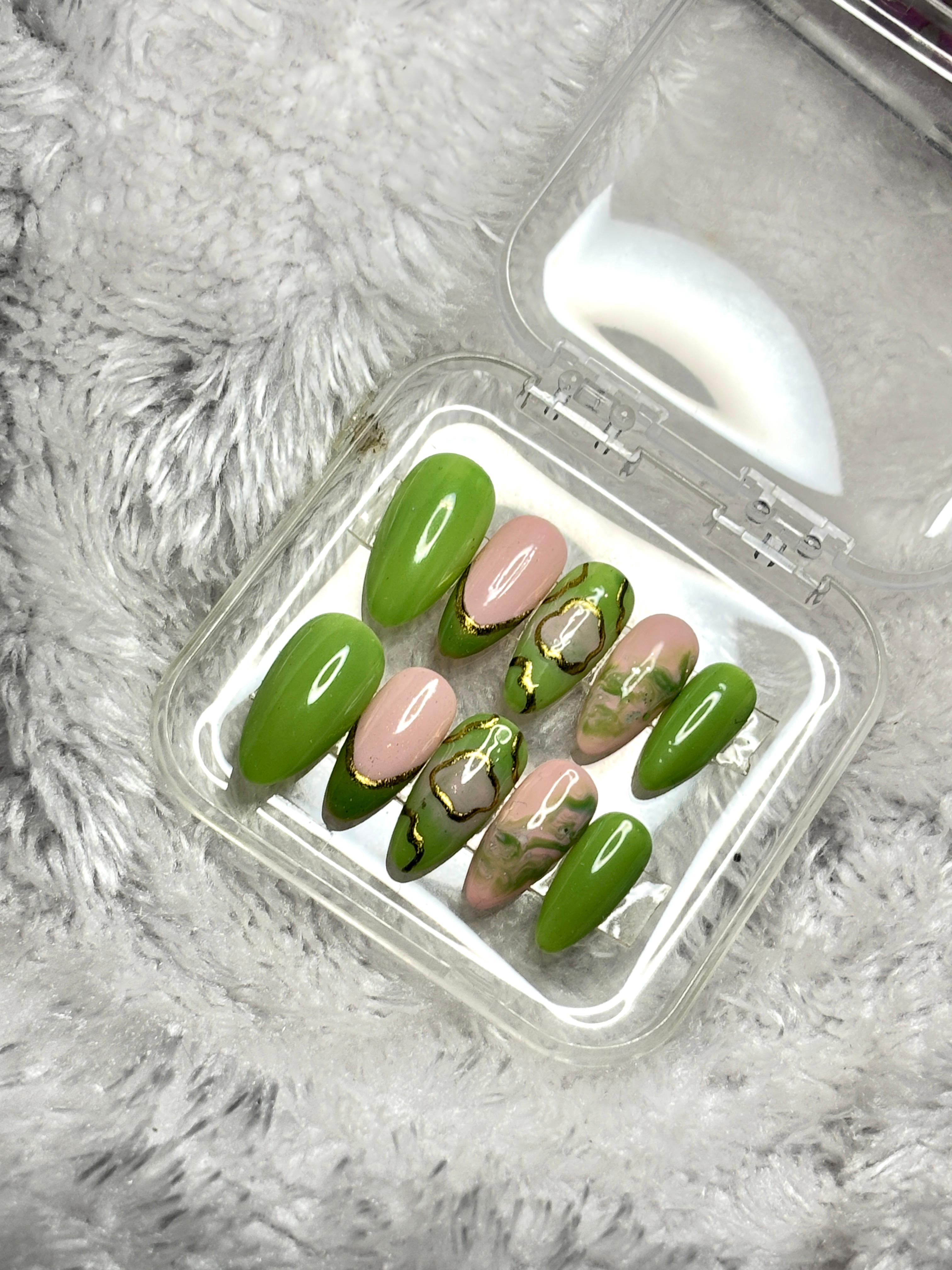 Pink and Green marble